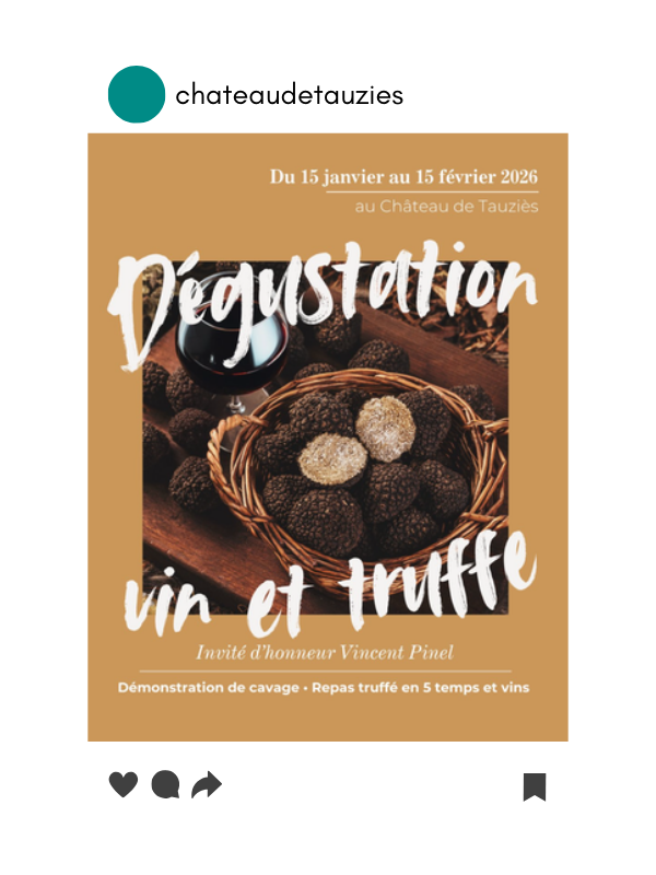 Publication dégustation Vins et Truffes au château de Tauziès