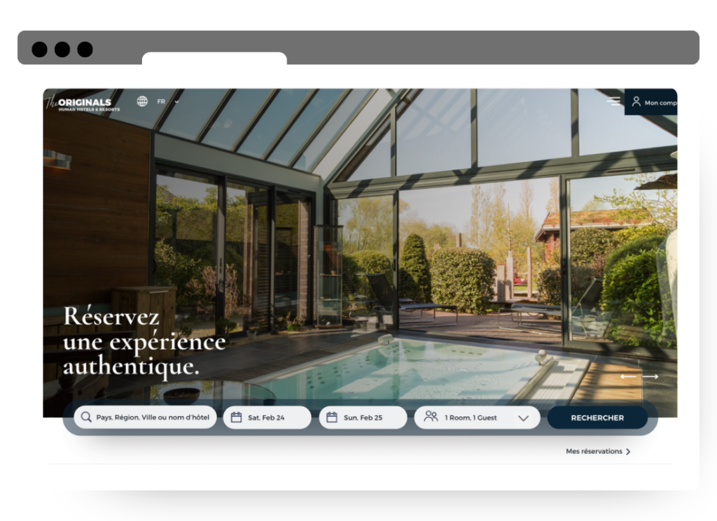 Mockup page évasion - The Originals Hotels
