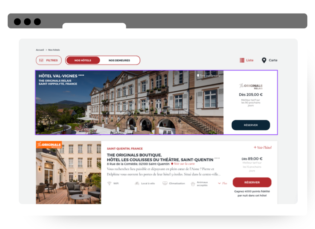 Mockup site - The Originals Hotels