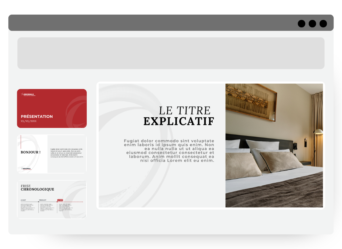 Mockup Powerpoint The Originals Hotels